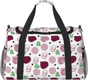 Duffle Bag for Travel, Onion cute print Weekender Overnight Duffel Bag, Carry On Bag Gym Bag for Women Men, Personal Item Travel Bag