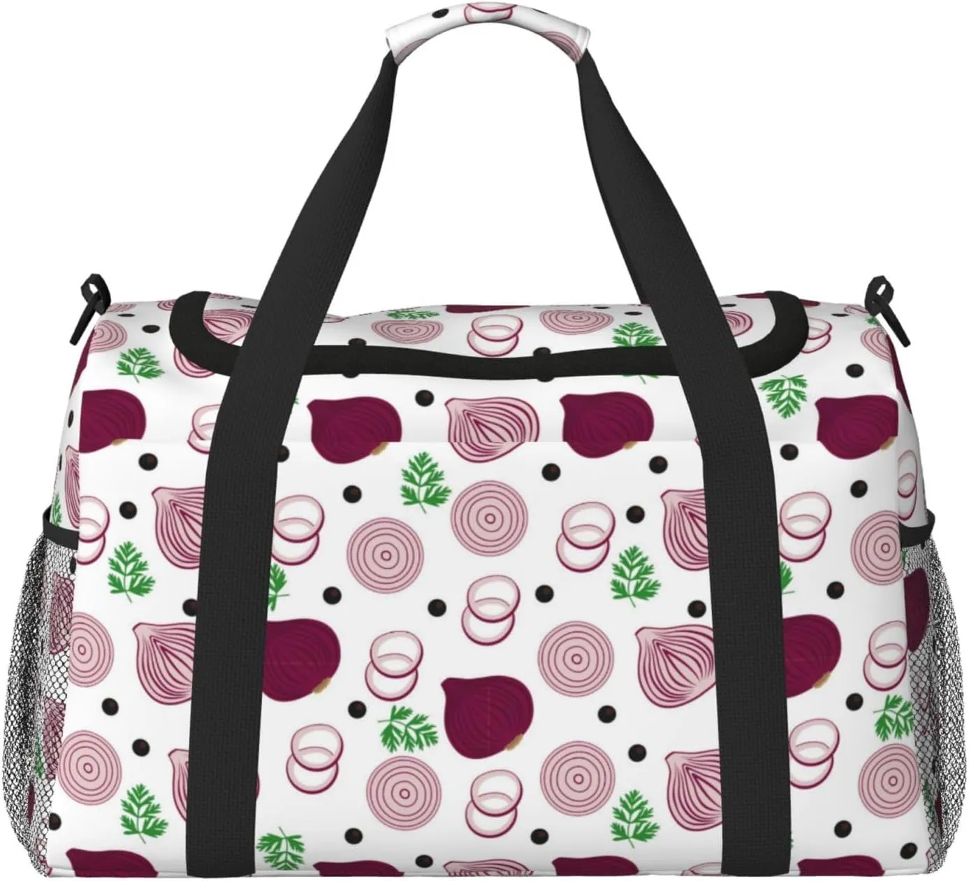 Duffle Bag for Travel, Onion cute print Weekender Overnight Duffel Bag, Carry On Bag Gym Bag for Women Men, Personal Item Travel Bag
