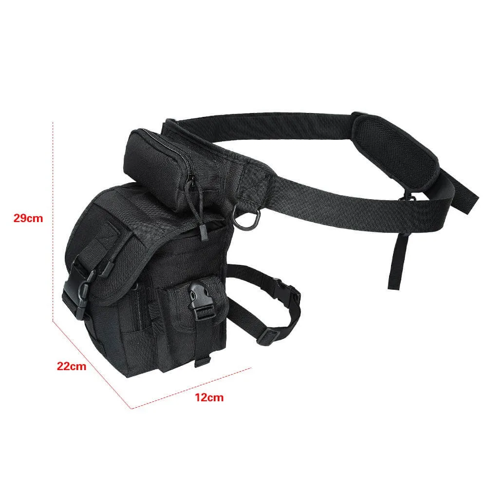 Durable Drop Leg Pouch Bag for Cycling, Hiking, and Tactical Use, Resistant to Water