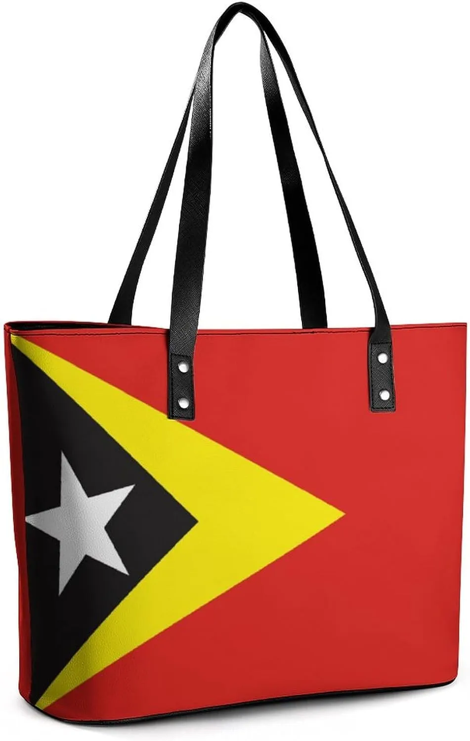 East Timor Flag Stylish Hobo Handbag Women Perfect Leather Tote for Shopping Trips