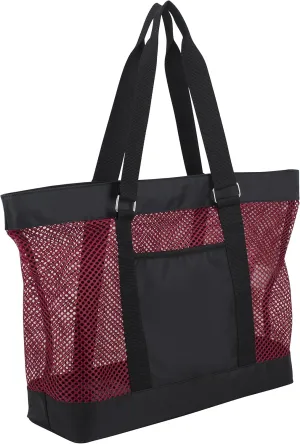 Eastsport Mesh Tote Waterproof Beach Bag for Shopping Vacation Swimming Family Travel Essentials