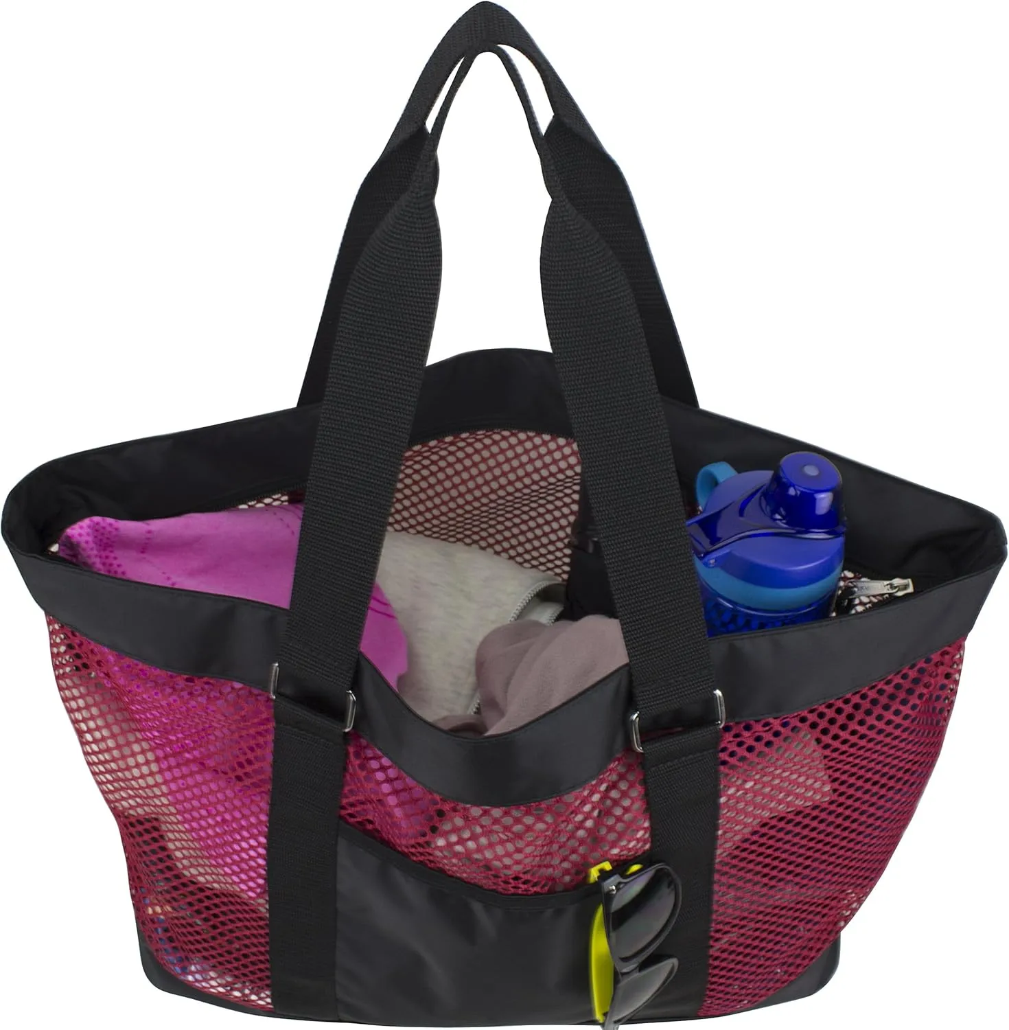 Eastsport Mesh Tote Waterproof Beach Bag for Shopping Vacation Swimming Family Travel Essentials