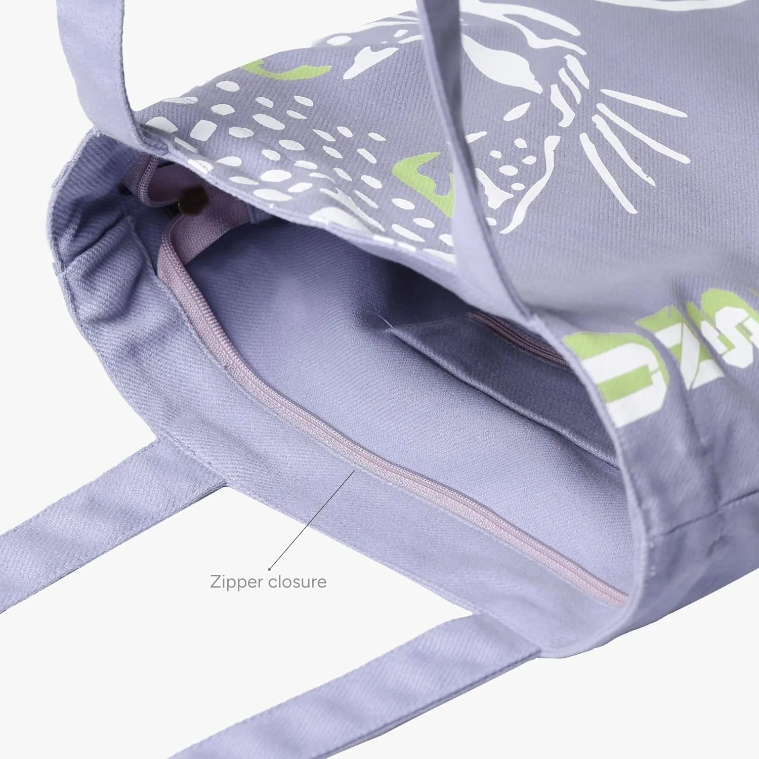 Ecoright Aesthetic Tote Bag for Women, 100% Organic Canvas Tote Bag with Zipper, Premium Tote Bag for Travel, Shopping