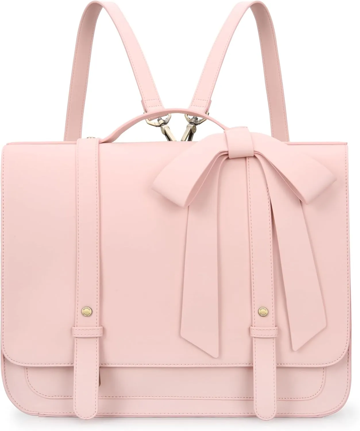 ECOSUSI Briefcase for Women Messenger Backpack PU Leather 14 inch Laptop Bag Satchel Computer Bag for College Business Travel
