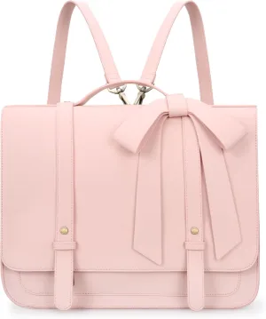 ECOSUSI Briefcase for Women Messenger Backpack PU Leather 14 inch Laptop Bag Satchel Computer Bag for College Business Travel