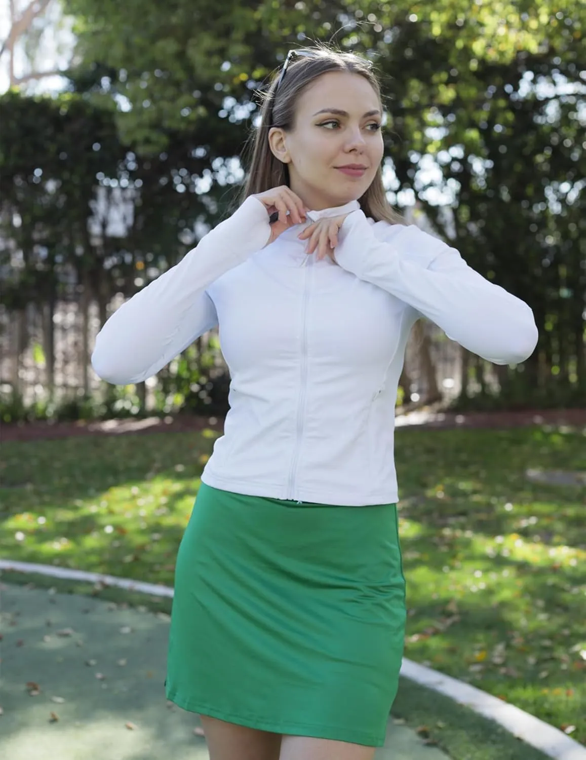 Ekouaer Golf Skirts for Woman with Pockets Silicone Grippers Tennis Skirt Inner Shorts Athletic Pickleball Running Skort