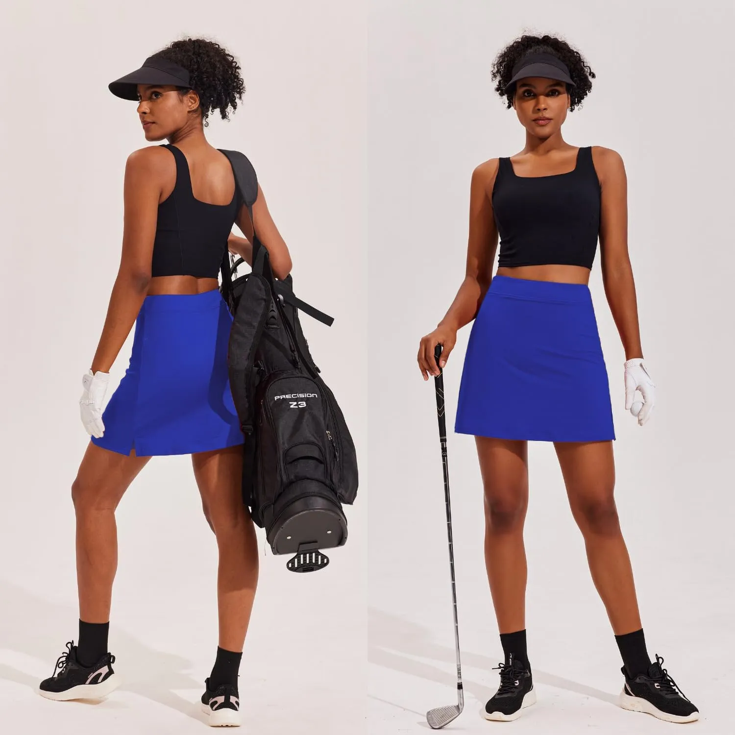 Ekouaer Golf Skorts for Woman Active Performance Skort Lightweight Tennis Skirt with Shorts Pockets Running Workout Sports