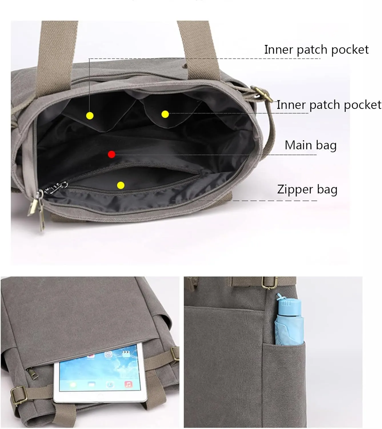 Elegant Satchel Bags for Women Small Crossbody Bags Classic Double Zip Top Satchel Bag Cute Spring Purse(Grey)
