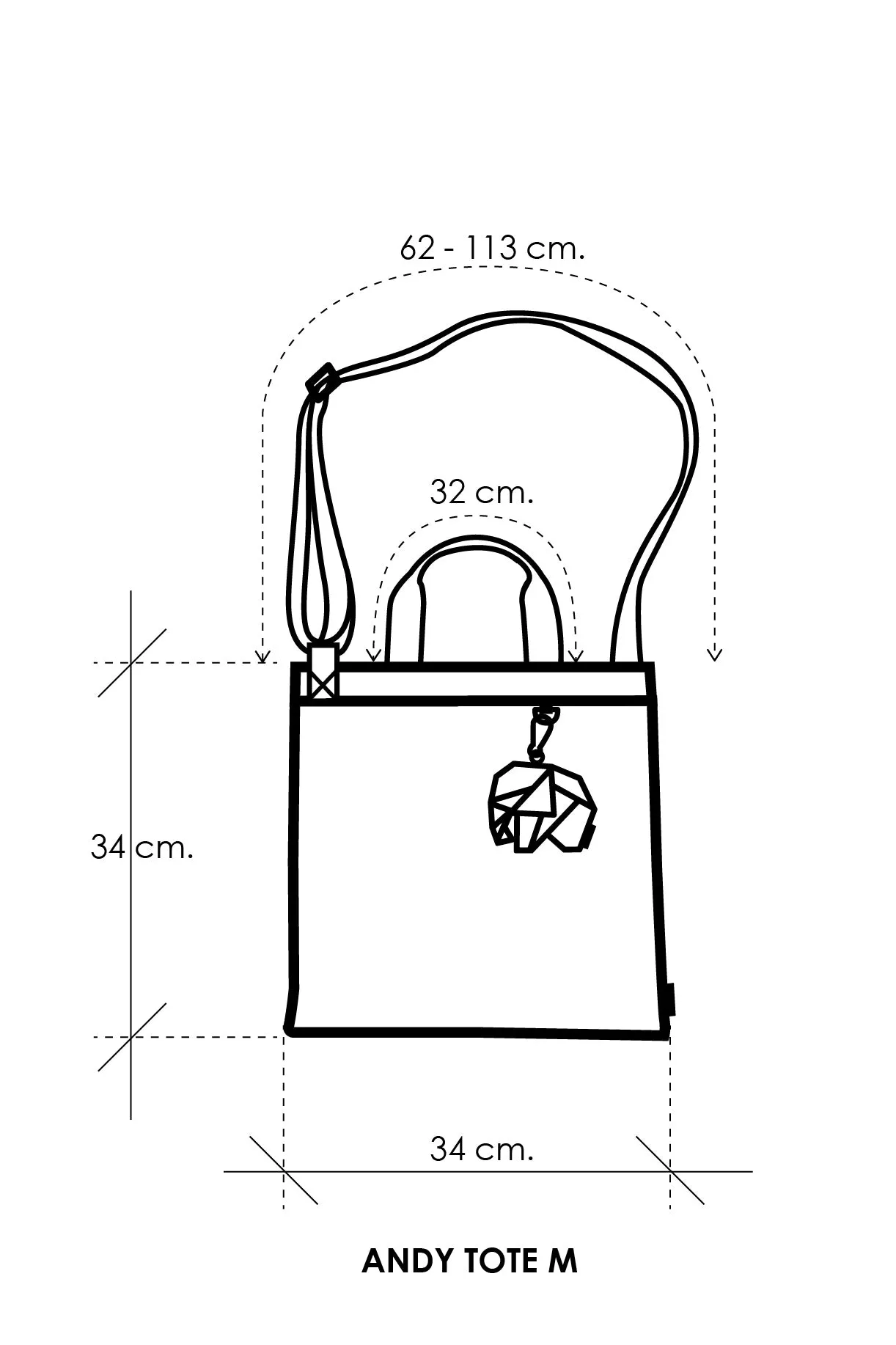 ELEPH ANDY TOTE PLEAT - M : Turquoise