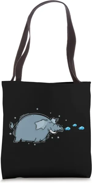 Elephant shoots with Water Tote Bag