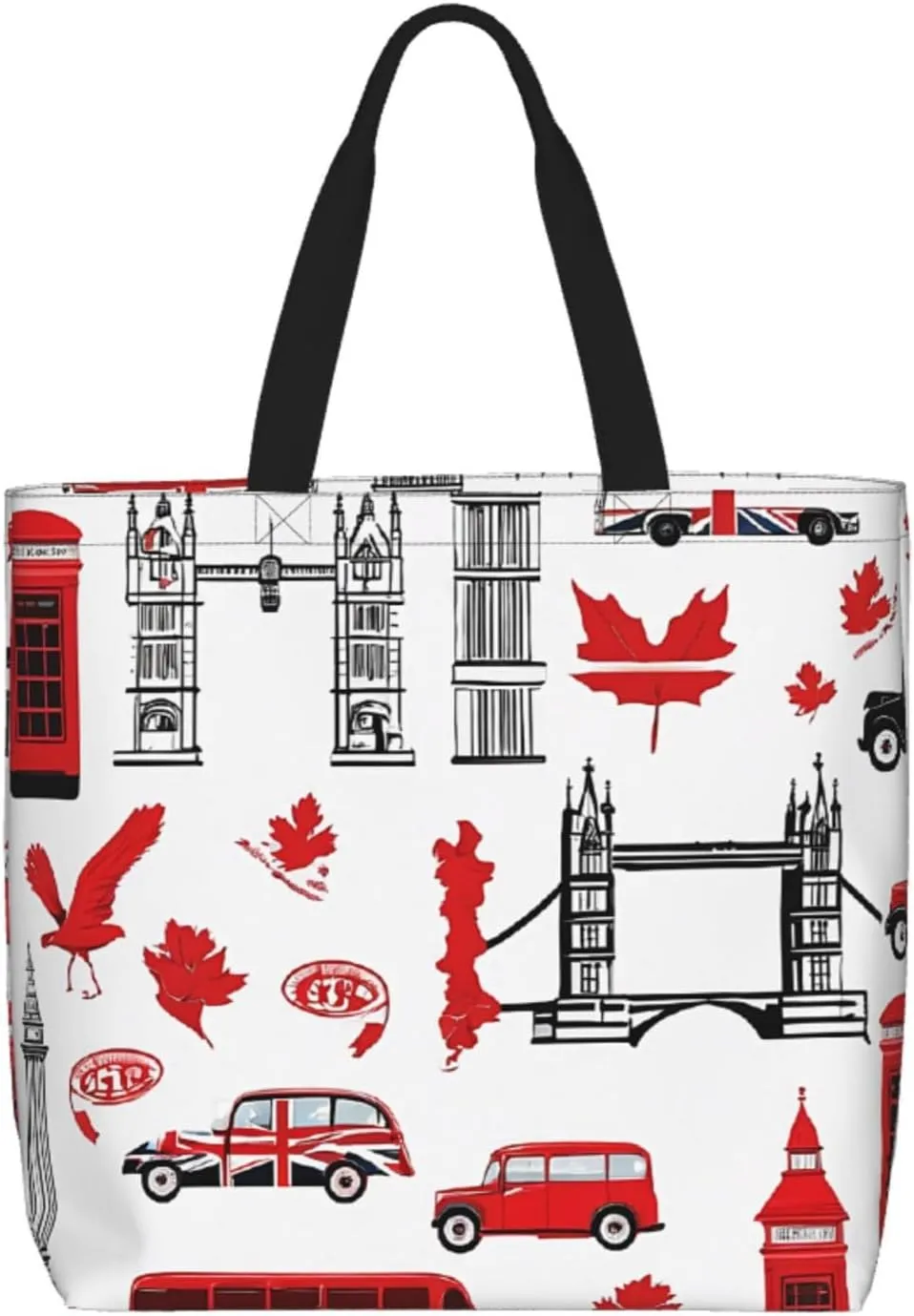 (England Symbols) Tote Bag For Women Large Reusable Shoulder Handbag Casual Shopping Travel Work Beach Grocery Bag
