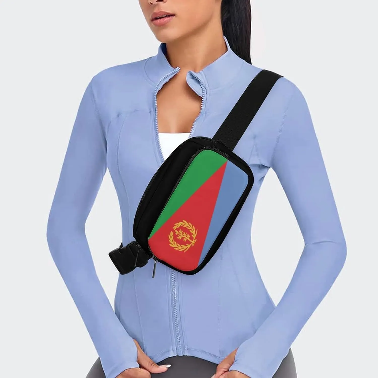 Eritrea Flag Unisex Mini Belt Bag with Adjustable Strap Small Fanny Pack Crossbody Chest Bag