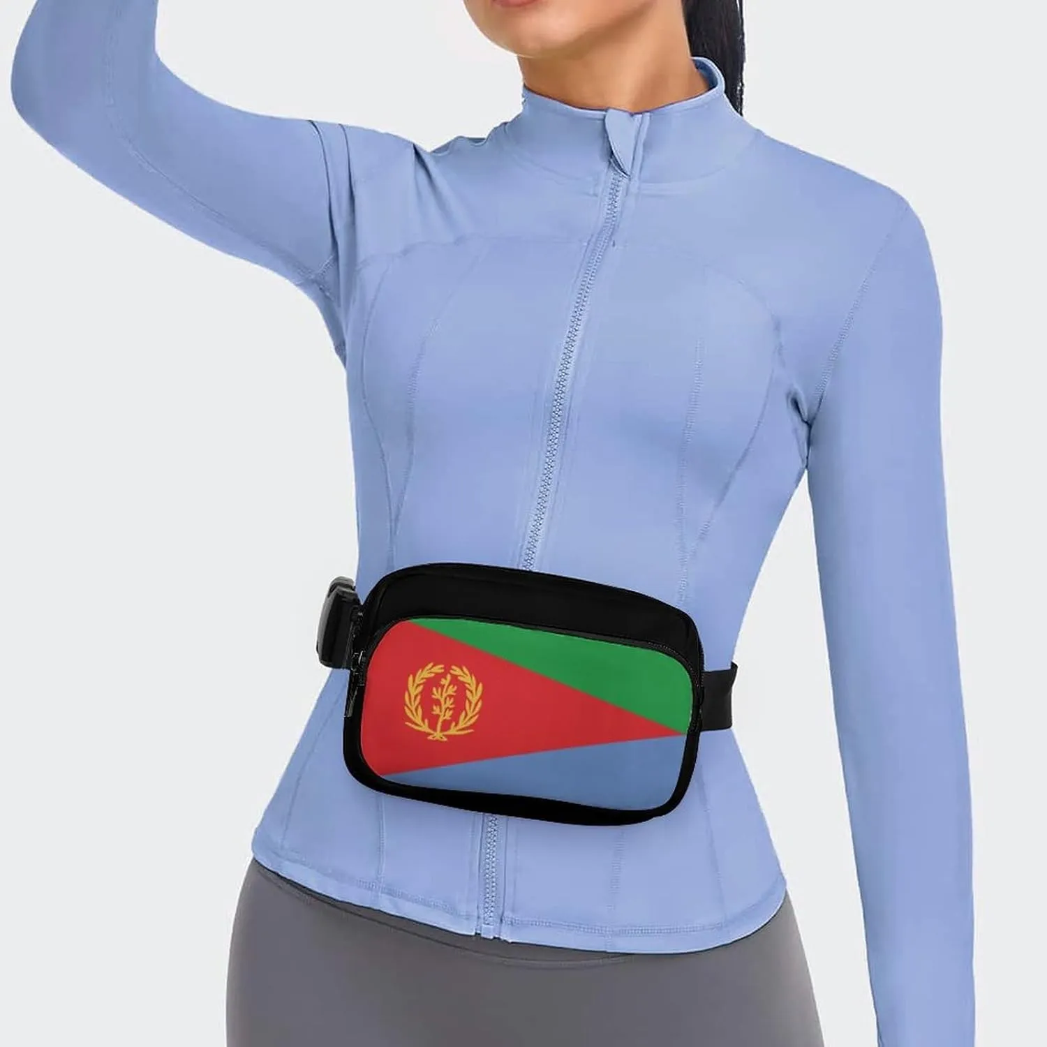 Eritrea Flag Unisex Mini Belt Bag with Adjustable Strap Small Fanny Pack Crossbody Chest Bag