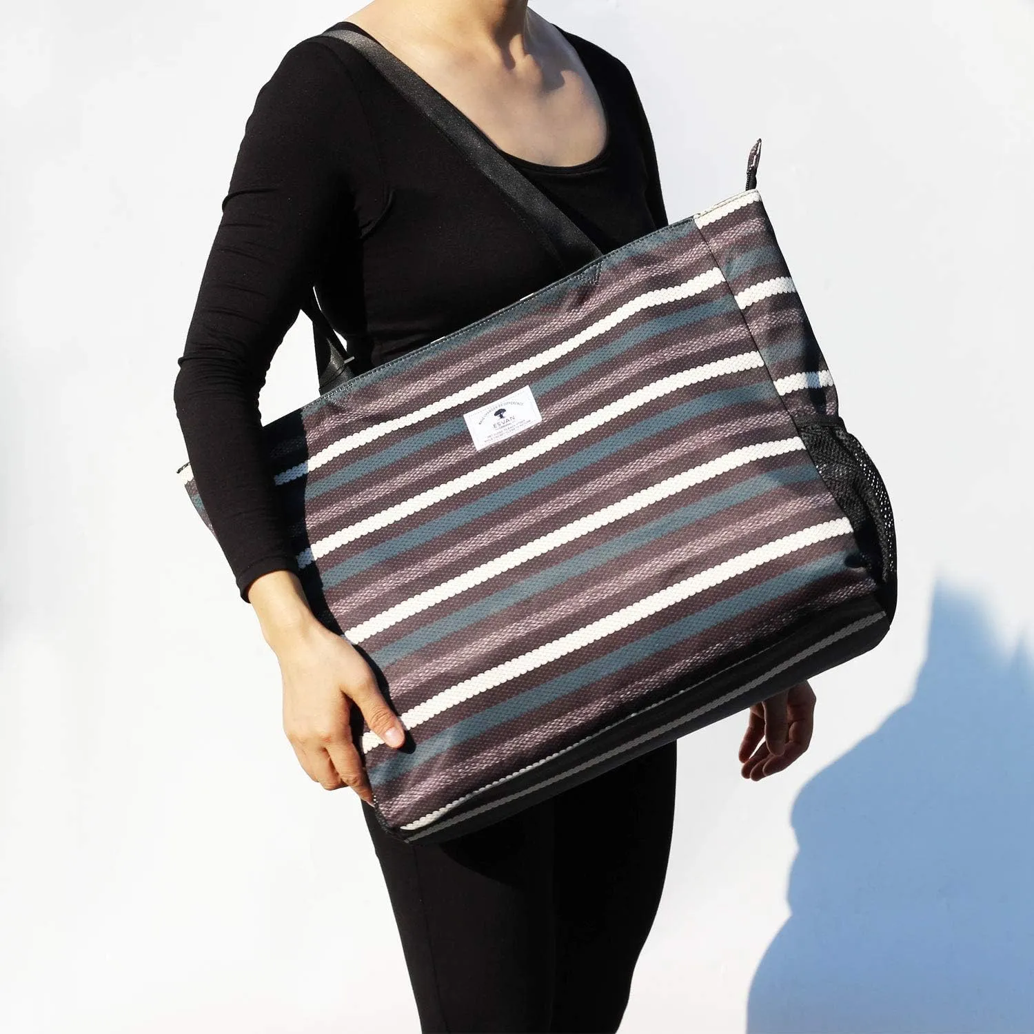ESVAN LARGE BEACH BAG Water Resistant Lightweight 20 inch Women Oversize Tote Bag for Gym Beach Travel Pool Yoga Nurse