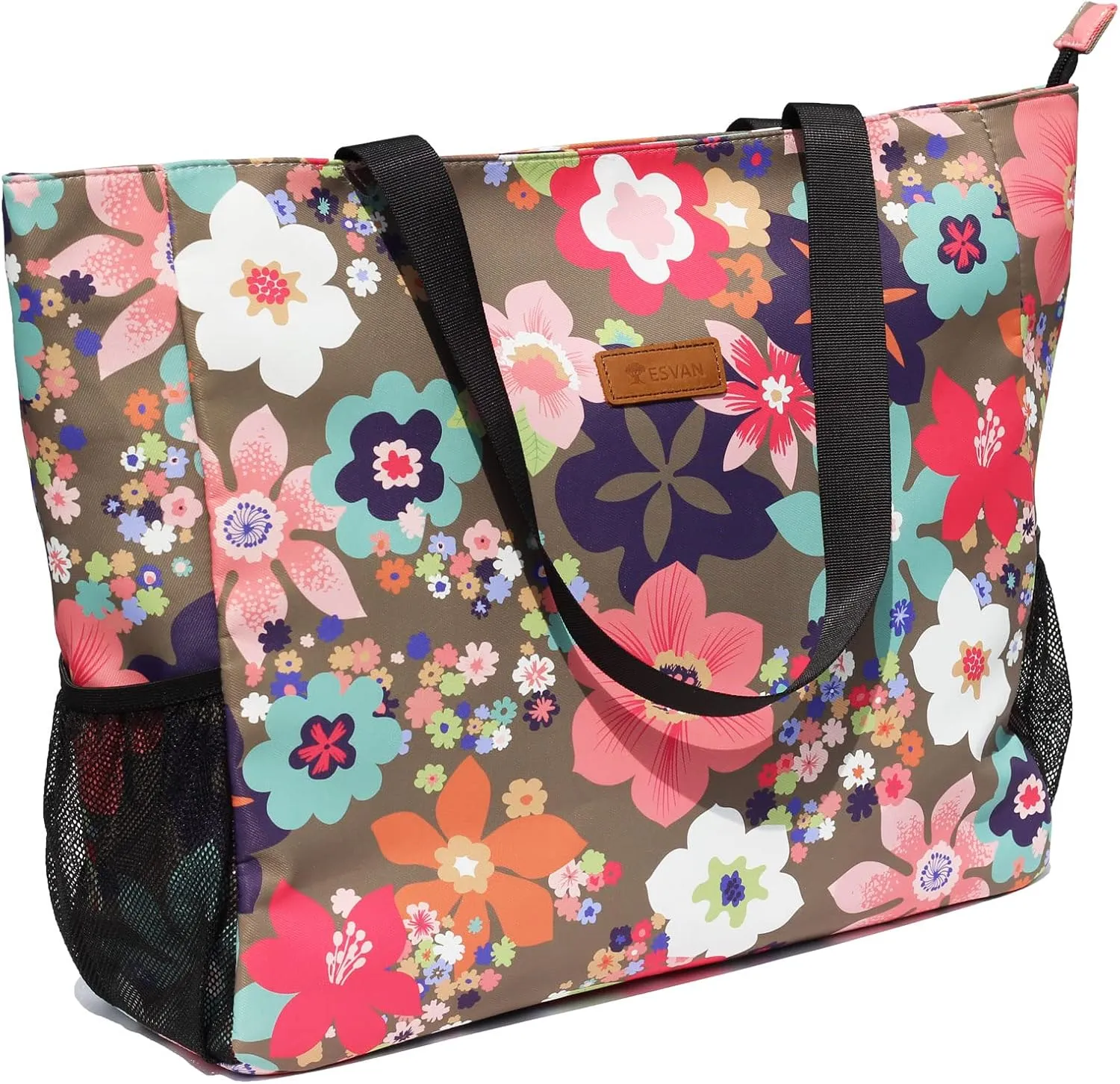 ESVAN LARGE BEACH BAG Water Resistant Lightweight 20 inch Women Oversize Tote Bag for Gym Beach Travel Pool Yoga Nurse