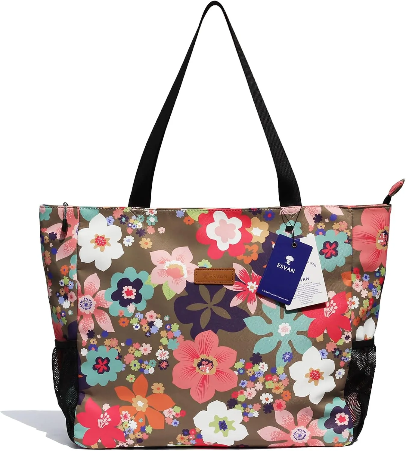 ESVAN LARGE BEACH BAG Water Resistant Lightweight 20 inch Women Oversize Tote Bag for Gym Beach Travel Pool Yoga Nurse