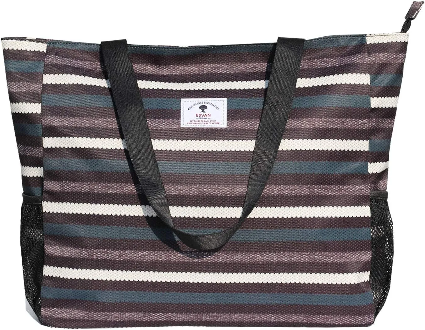 ESVAN LARGE BEACH BAG Water Resistant Lightweight 20 inch Women Oversize Tote Bag for Gym Beach Travel Pool Yoga Nurse