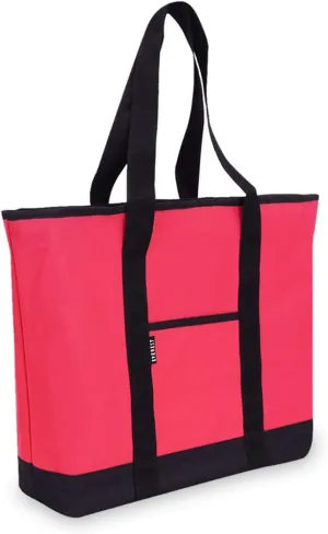 Everest Luggage Shopping Tote, Hot Pink/Black, Hot Pink/Black, One Size