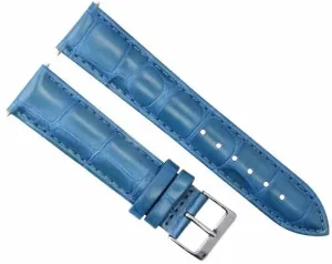 Ewatchparts 19mm Italian Genuine Leather Watch Band Strap Compatible With Oris Watch Light Blue
