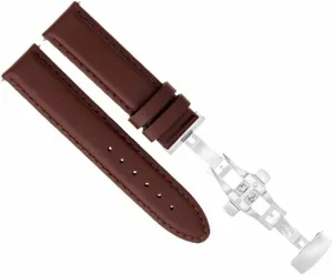 Ewatchparts 20mm Smooth Leather Watch Band Strap Compatible With Breitling Colt II Superocean Tan Light Brown