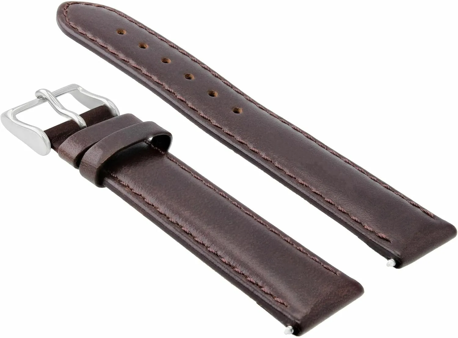 Ewatchparts 20mm Smooth Leather Watch Band Strap Compatible With Tag Heuer Carrera CV2010 Formula F1 Brown