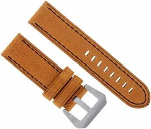 Ewatchparts 22MM COW LEATHER WATCH BAND STRAP COMPATIBLE WITH 45MM ANONIMO NAUTILO WATCH LIGHT BROWN TAN