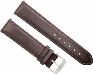 Ewatchparts 24mm Smooth Leather Watch Band Strap Compatible With 44mm Panerai Luminor Watch Dark Brown