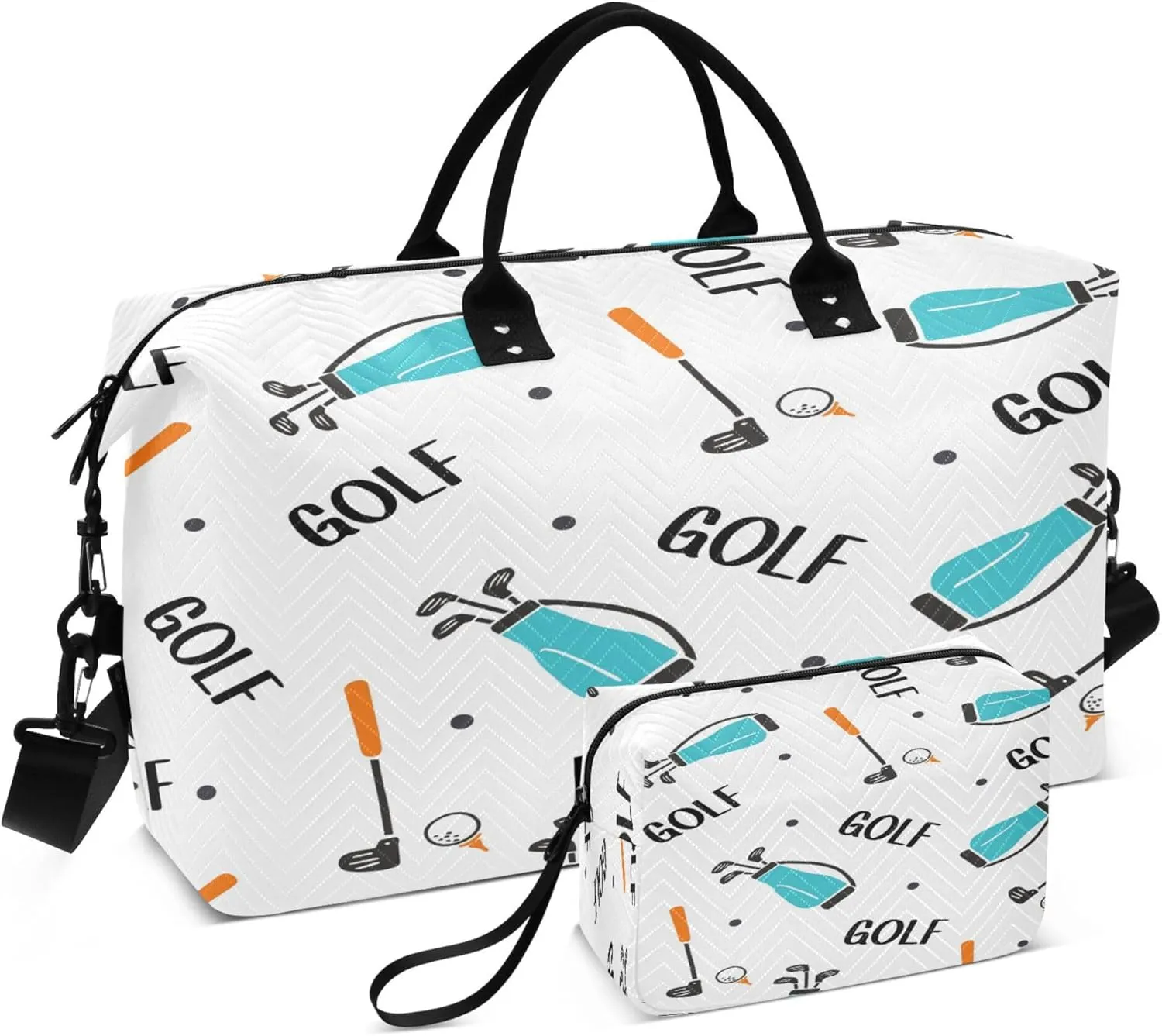 Exnundod Travel Duffel Bags Golfer Dream Sports Gym Bag Weekender Carry On Tote Overnight Luggage Bags for Women and Men