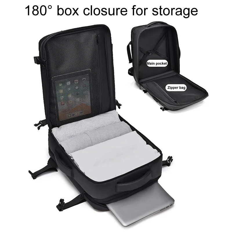 Expandable Double Shoulder Backpack For Business Or Casual Use