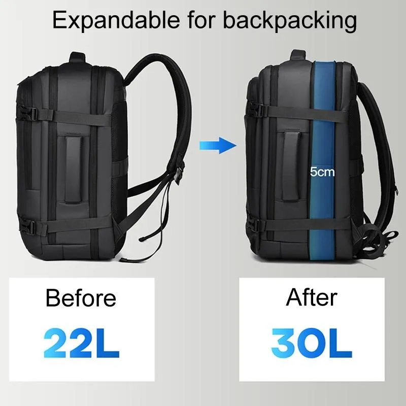 Expandable Double Shoulder Backpack For Business Or Casual Use