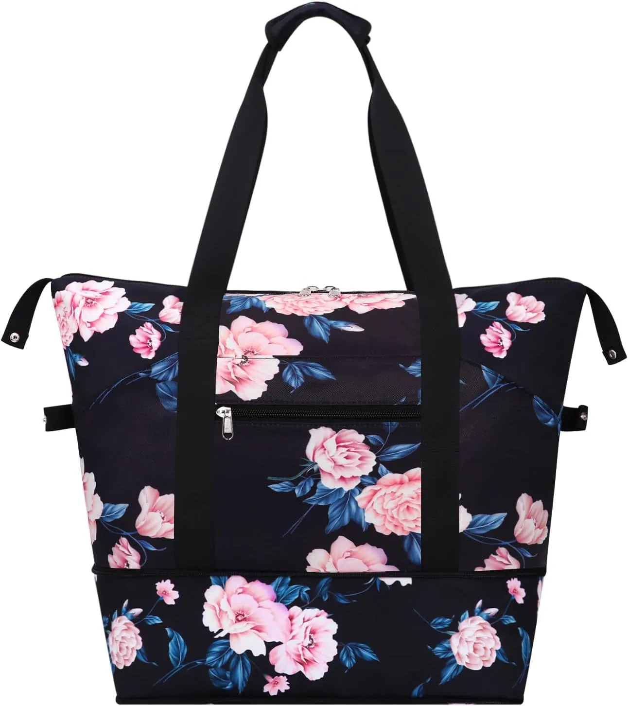 Expandable Duffel Bag for Women with Trolley Sleeve/Wet Pocket Weekender Travel Tote Large Carry On Overnight Luggage