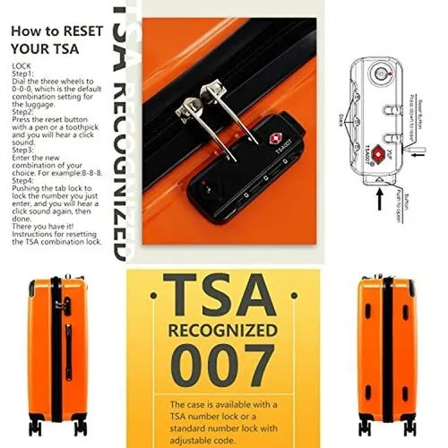 Expandable Hard Shell Travel Luggage with TSA Lock