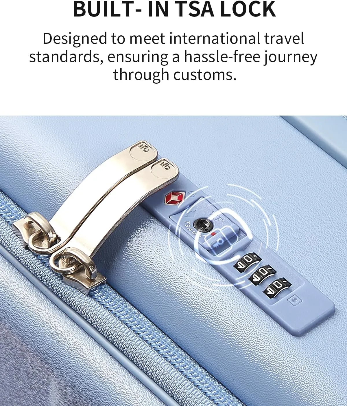 Expandable Top Opening 26 Inch Checked Luggage with Spinner Wheels, Large Suitcase with TSA Lock, Hard Shell Travel luggage Suitcases for Men Women, for 20 Days Travel, Blueberry Blue