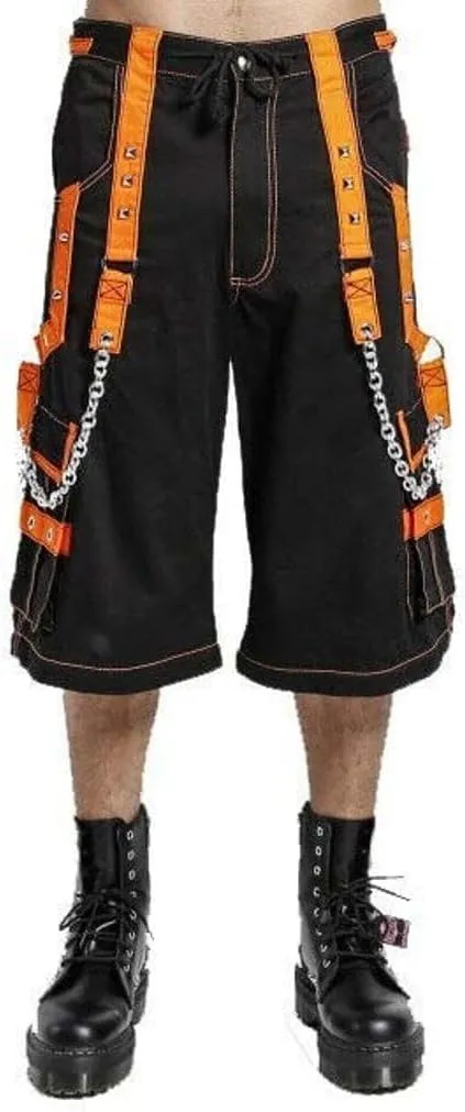 Extreme Bondage Skater Black/Orange Gothic Punk Rocker Cyber Goth Steampunk Biker