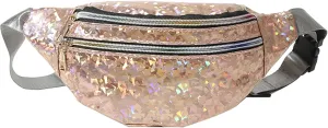 eYLun Women Holographic Fanny Pack Belt Bag Crossbody Bag Waist Bag Waterproof Waist Packs Bumbag Running Traveling Yellow