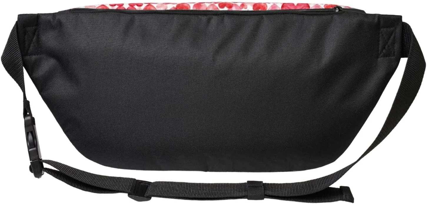 Falling Red Hearts Fanny Pack Crossbody Bag â€“ Fashionable Sling Bag for Travel, Running, Cycling, and Everyday Use