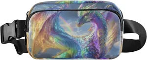 Fanny Pack Fantasy Dragon Rocky Hip Bag Belt Bag for Women Man Fashion Waist Pack Water-repellent Crossbody Bag for Halloween Costumes Running Hiking Jogging Travel Sport