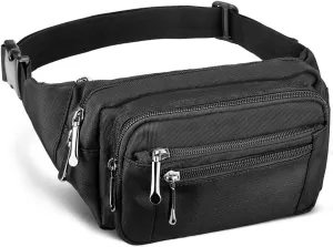 Fanny Pack for Men&Women Waterproof Waist Pack Bag Hip Bum Bag with Rain Cover Adjustable Strap for Sports Outdoors Workout Running Traveling Hiking Cycling Dog Walking Casual Fishing