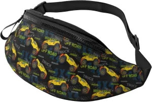 Fanny Packs for Women Men, Monster Truck1 Waist Bag Crossbody Bags for Women Men, Cross Body Bag