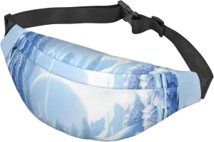Fanny Packs For Women Men Waist Bag Waterproof Sport Belt Bag Snow Ice World Fashion Waist Pack Adjustable Crossbody Bags Zipper Bum Bag For Running Hiking Travel