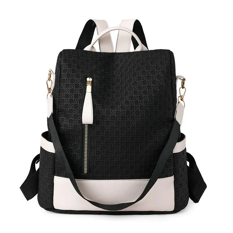 Fashion Backpack Waterproof Backpack For Women Quality School Bags Female Solid Color Travel Small Bag Female Multi-Function Bag