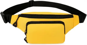 Fashion Chest Bag Women Man Crossbody Bag Practical Belt Bag Waist Pack Waist Bag for Traveling Cycling Fitness, Yellow Color
