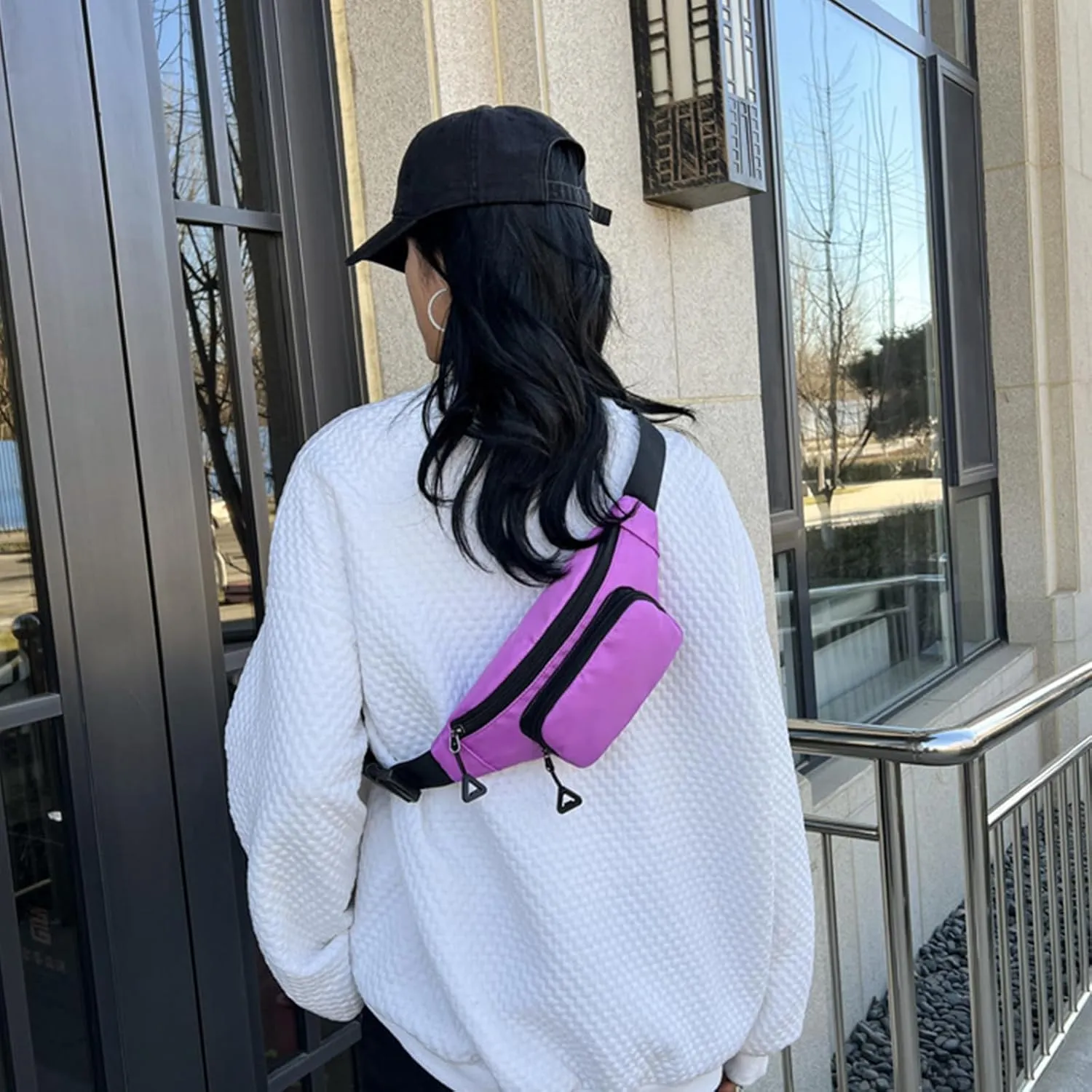 Fashion Chest Bag Women Man Crossbody Bag Practical Belt Bag Waist Pack Waist Bag for Traveling Cycling Fitness, Yellow Color