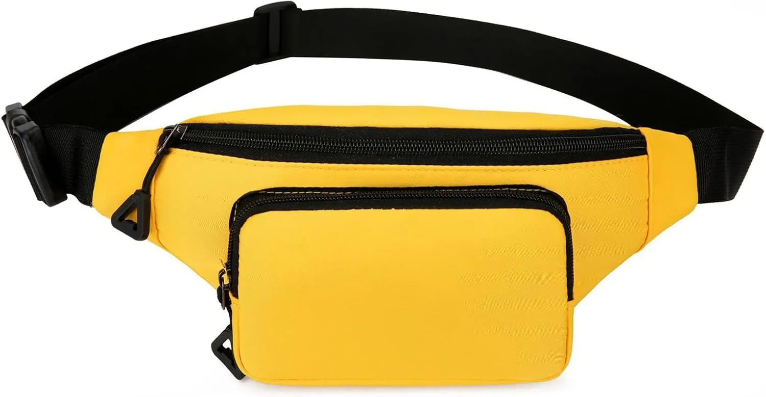 Fashion Chest Bag Women Man Crossbody Bag Practical Belt Bag Waist Pack Waist Bag for Traveling Cycling Fitness, Yellow Color