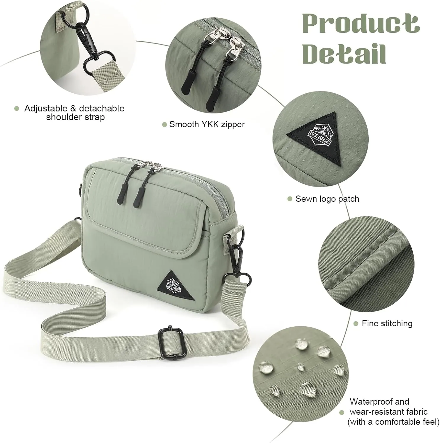 Fashion Waist Packs Mini Crossbody Bag with Adjustable Strap Festival Bag Sling Chest Bag for Workout, Travel