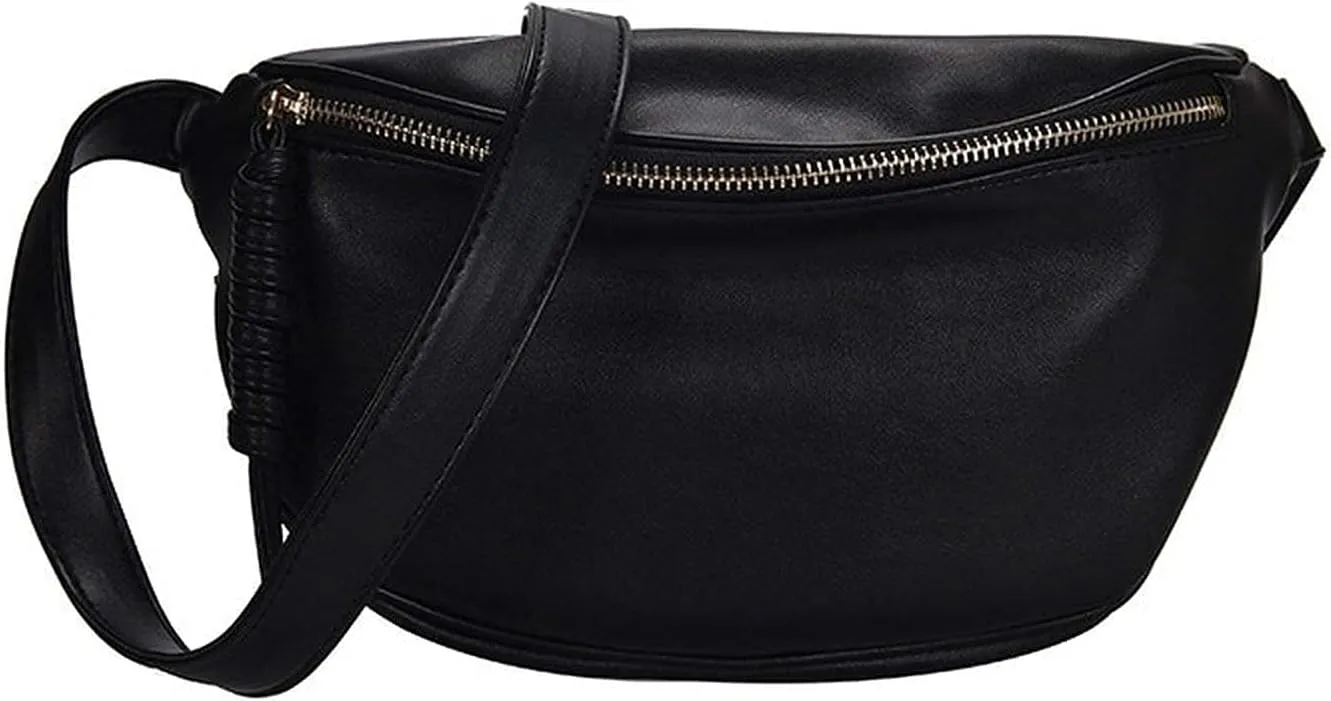 Fashion Women Waist Bag Fanny Pack Large Capacity Crossbody Chest Bags Banana Pack PU Leather Ladies Belt Bag Waist Pack