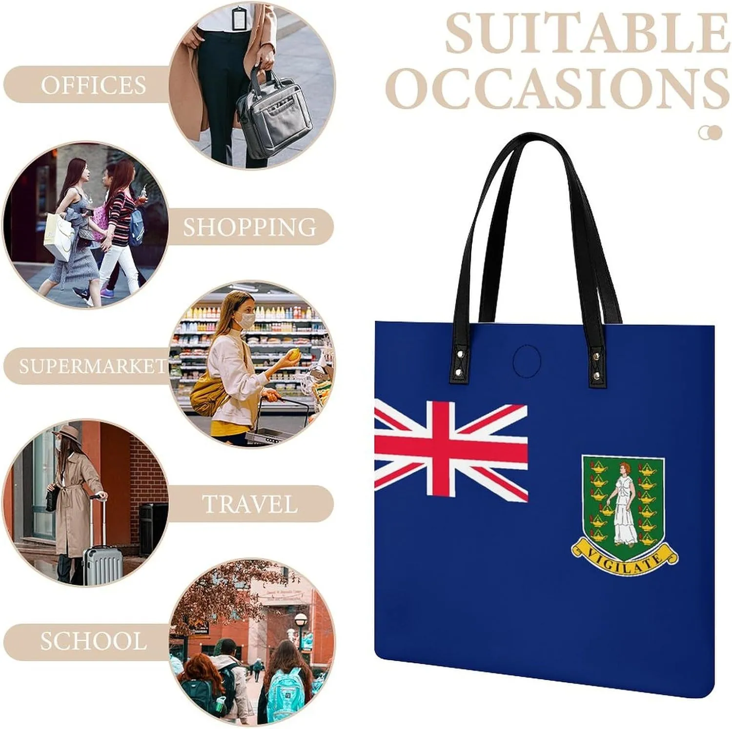 Fashionable Equatorial Guinea Flag Women's Shoulder Bag Large Capacity Leather Tote for Work and Leisure