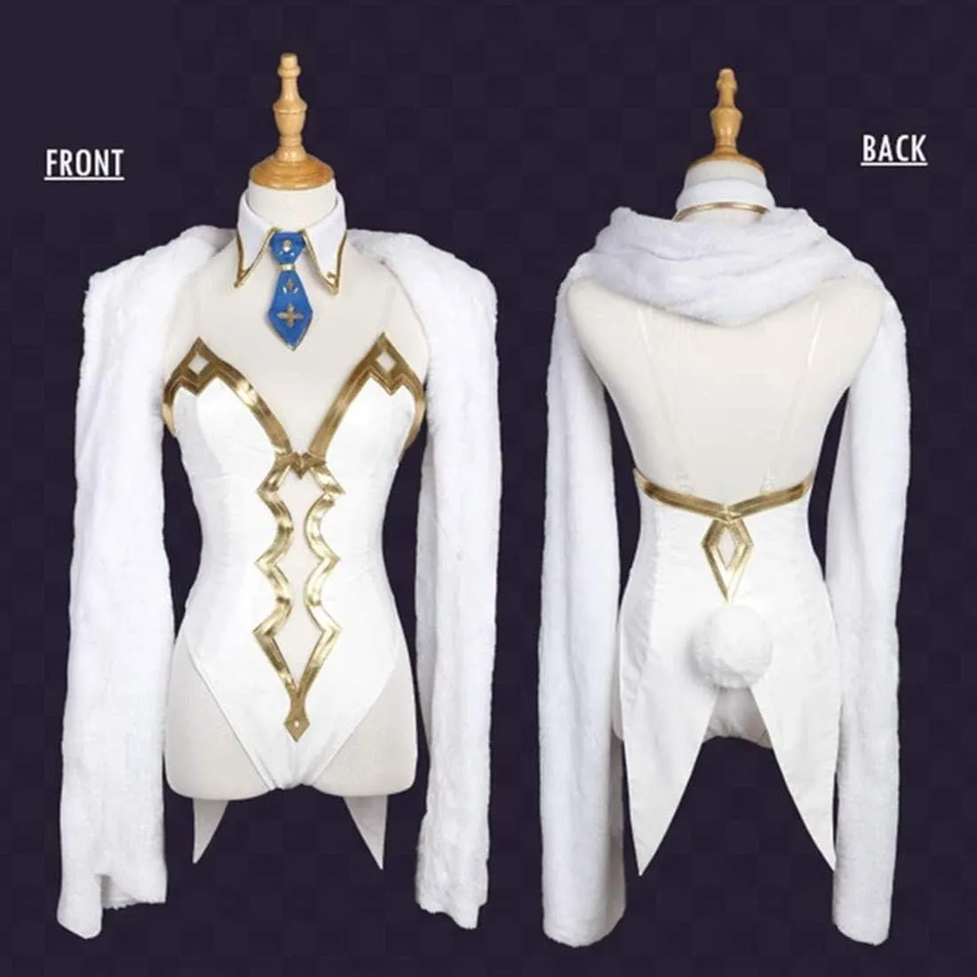Fate Grand Order Saber FGO Altria Pendragon Cosplay Costume Bunny Girl Dress Halloween Costume