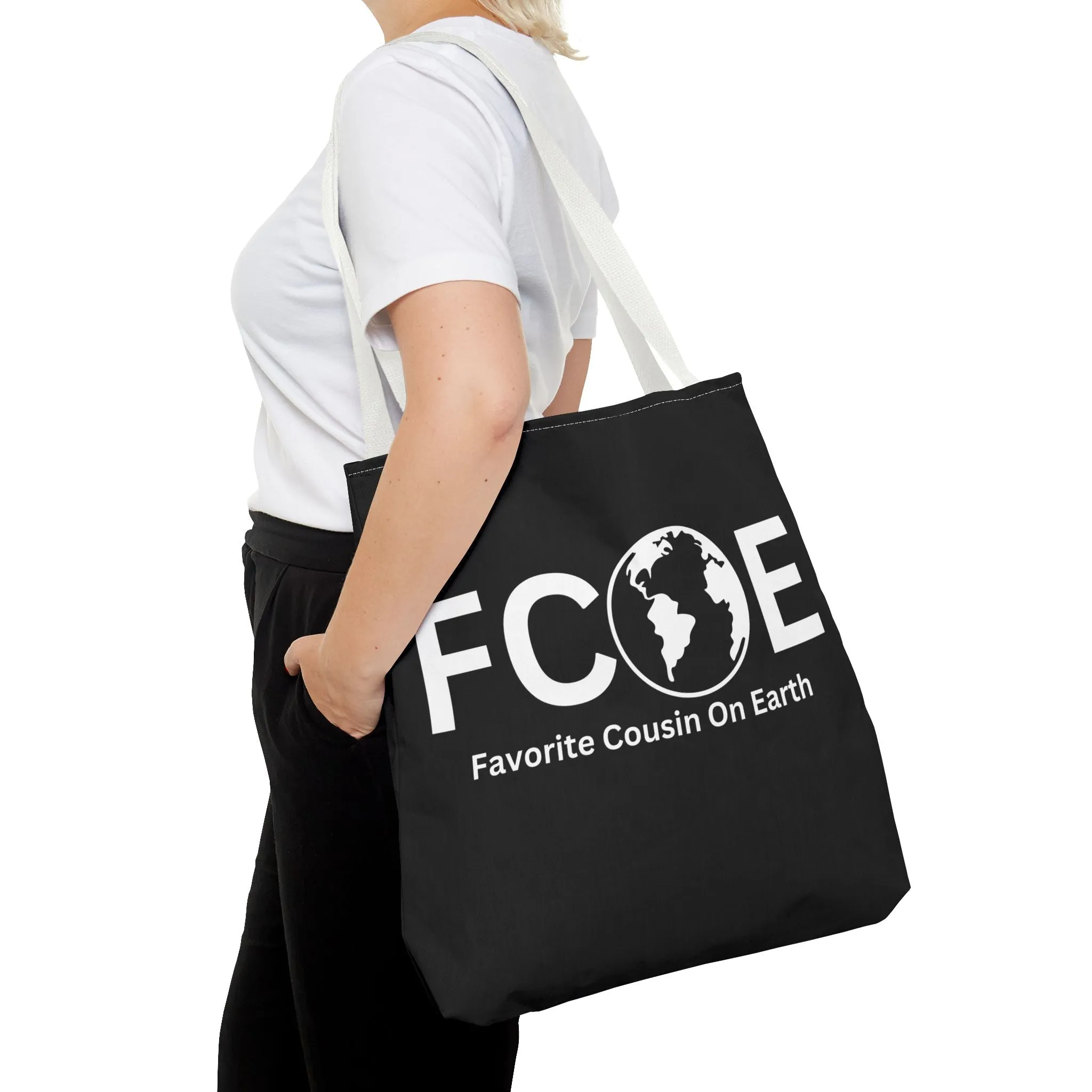 Favorite Cousin On Earth (FCOE) Tote Bag - Custom Printed Stylish and Functional Tote
