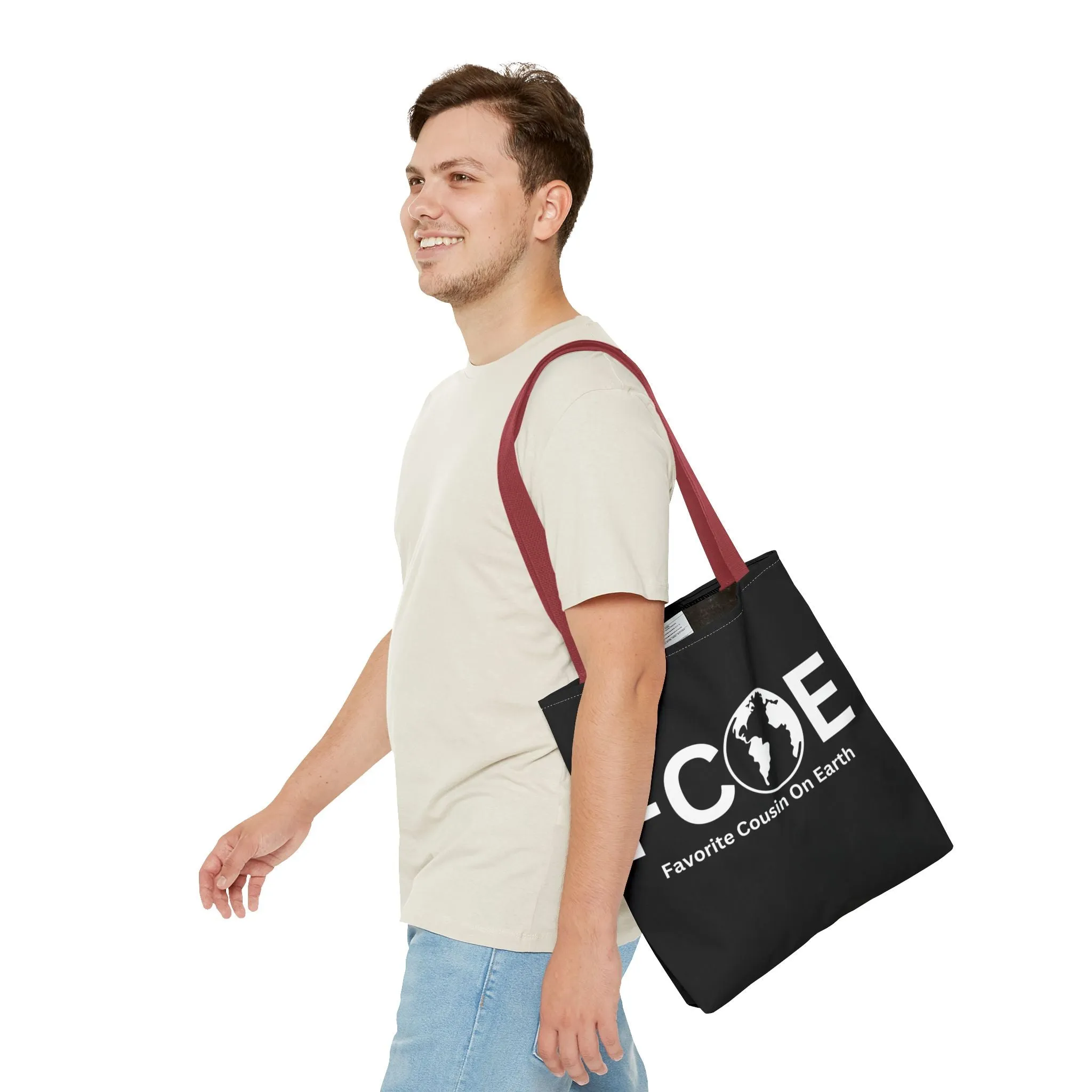 Favorite Cousin On Earth (FCOE) Tote Bag - Custom Printed Stylish and Functional Tote